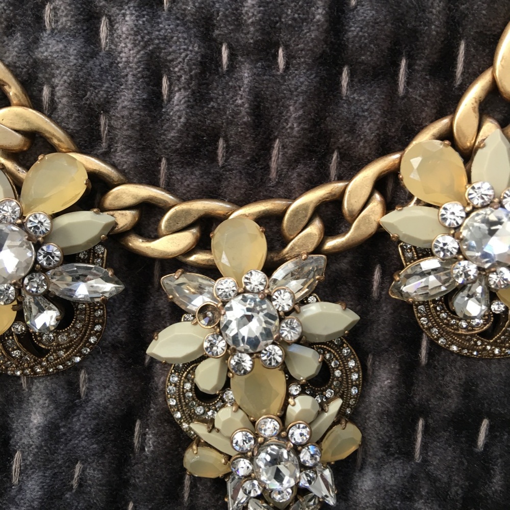 J Crew Jeweled statement necklace. - Picture 3 of 11